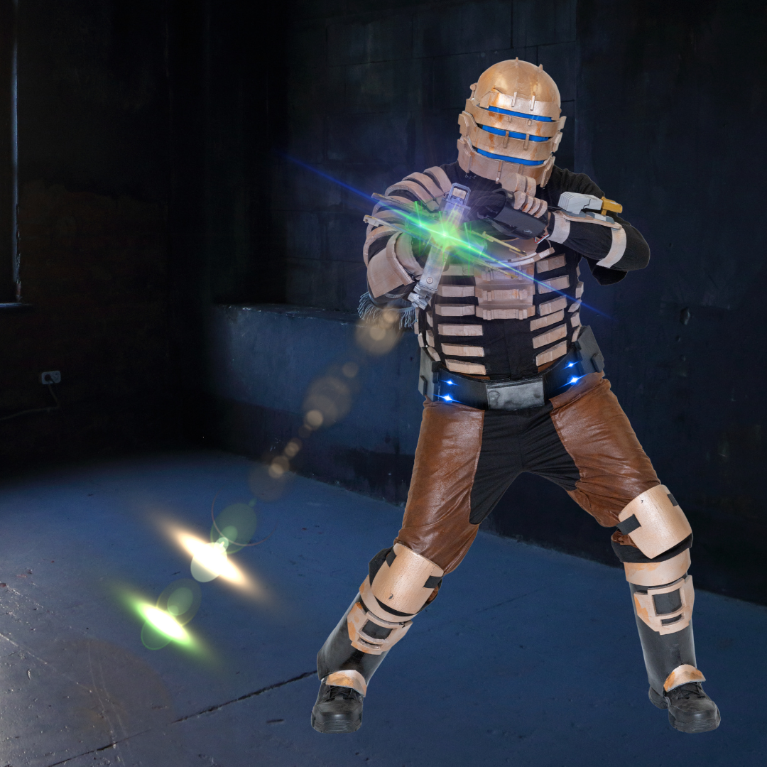 Isaac Clarke Character wearing UnderCool3 under their costume.
