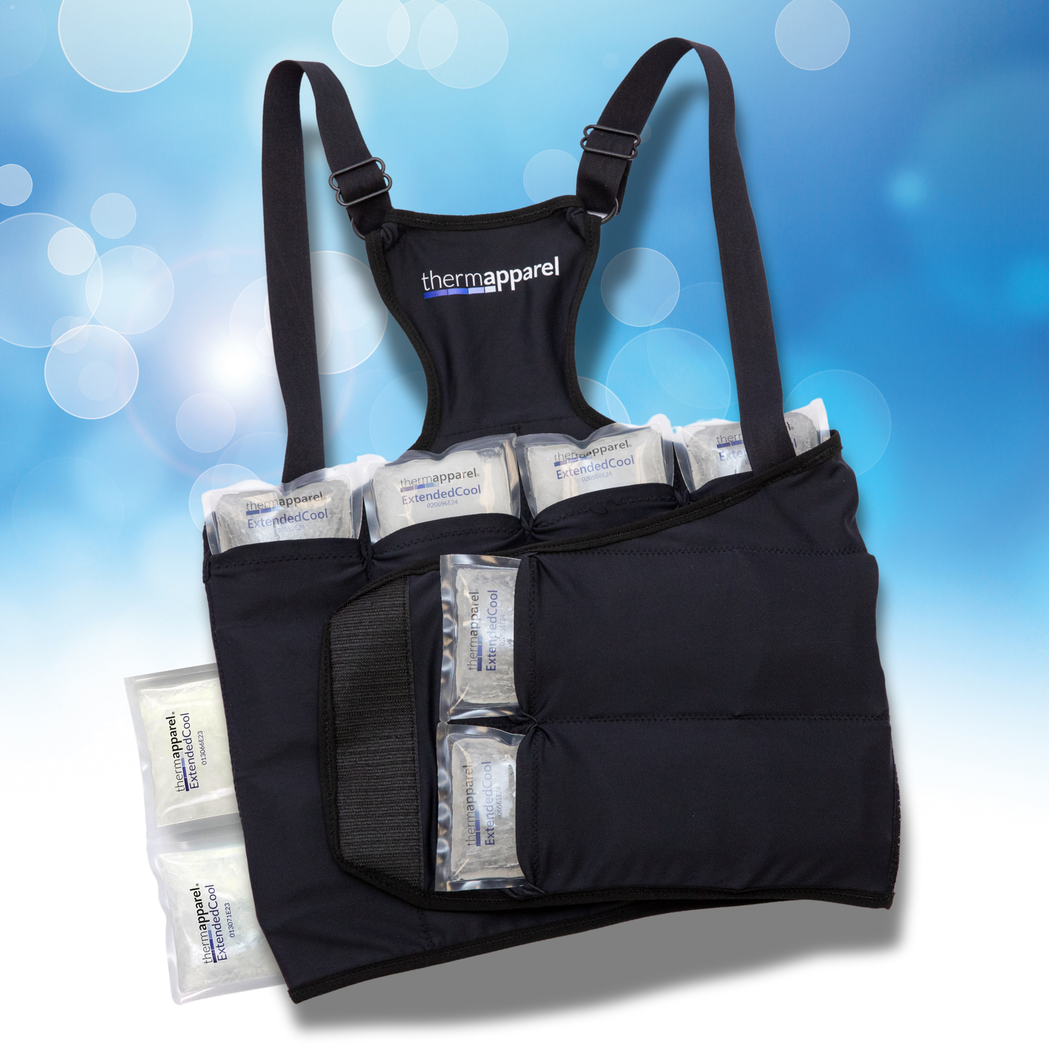 UltraCool Cooling vest for maximum, full-torso cooling in your Santa Suit.