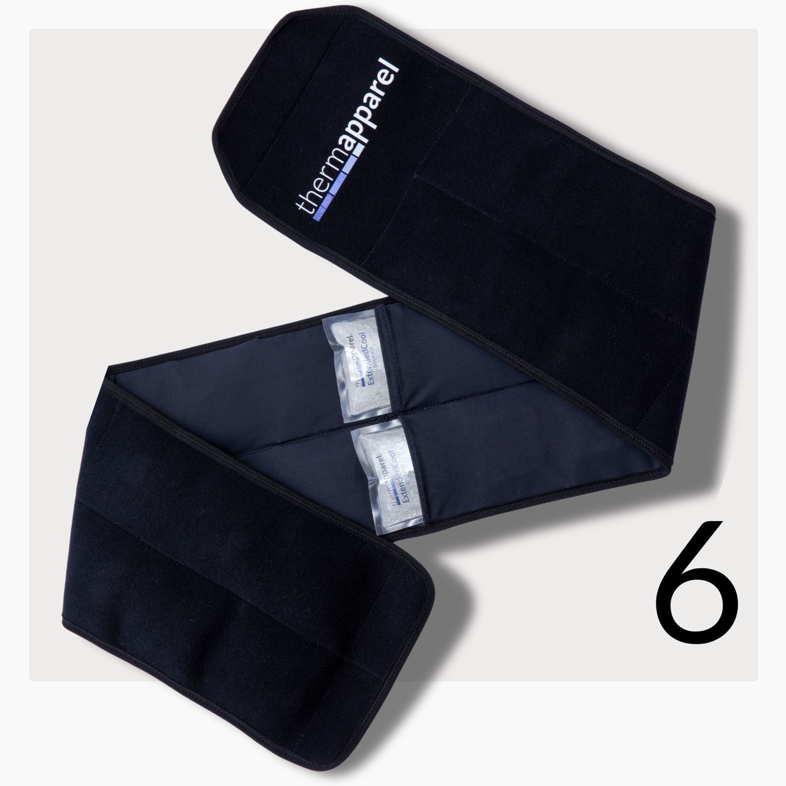 ThermApparel RallyWrap 6 showing cooling packs on a white background