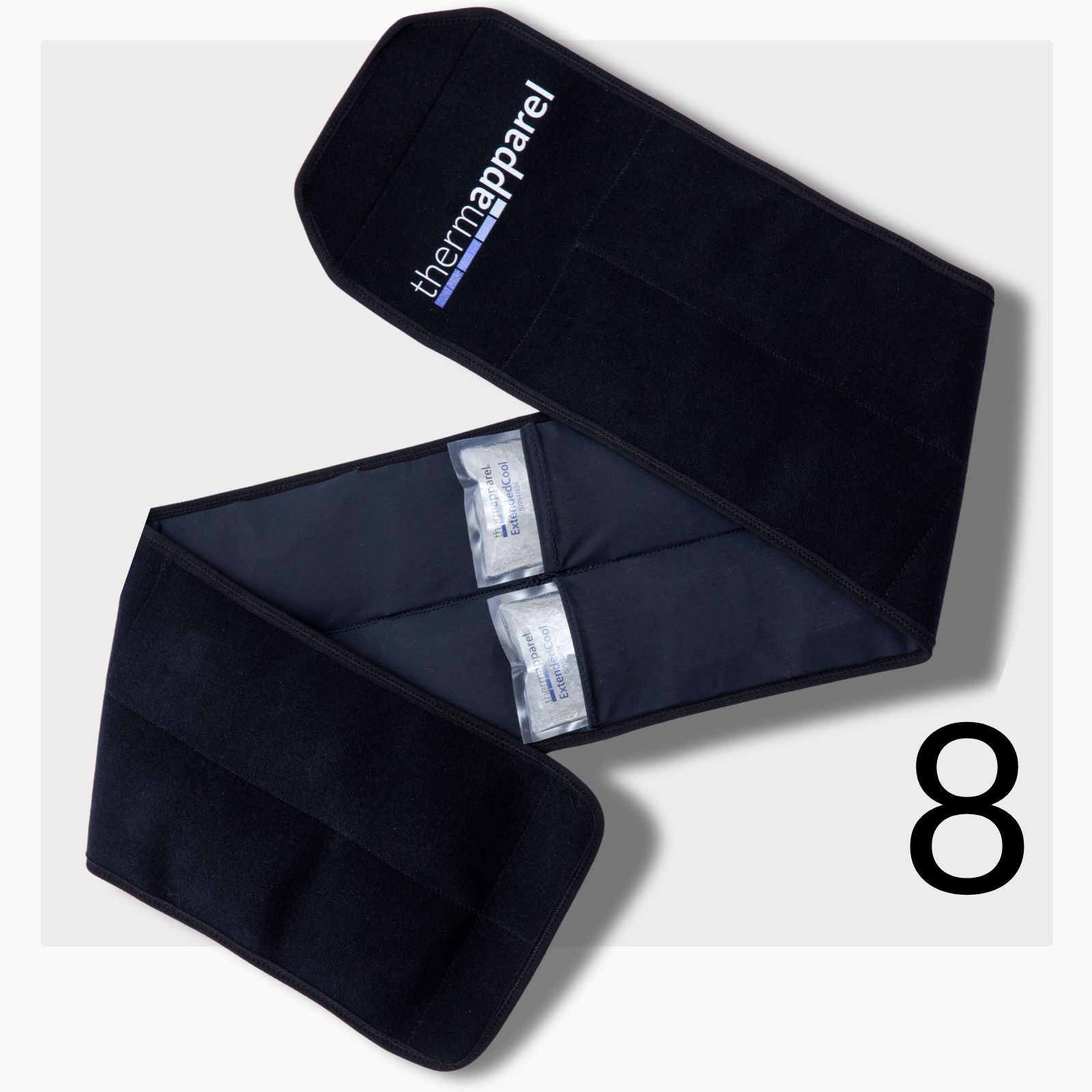 ThermApparel RallyWrap 8 showing cooling packs on a white background