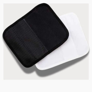 White and Black  ThermApparel extender panel on a white background