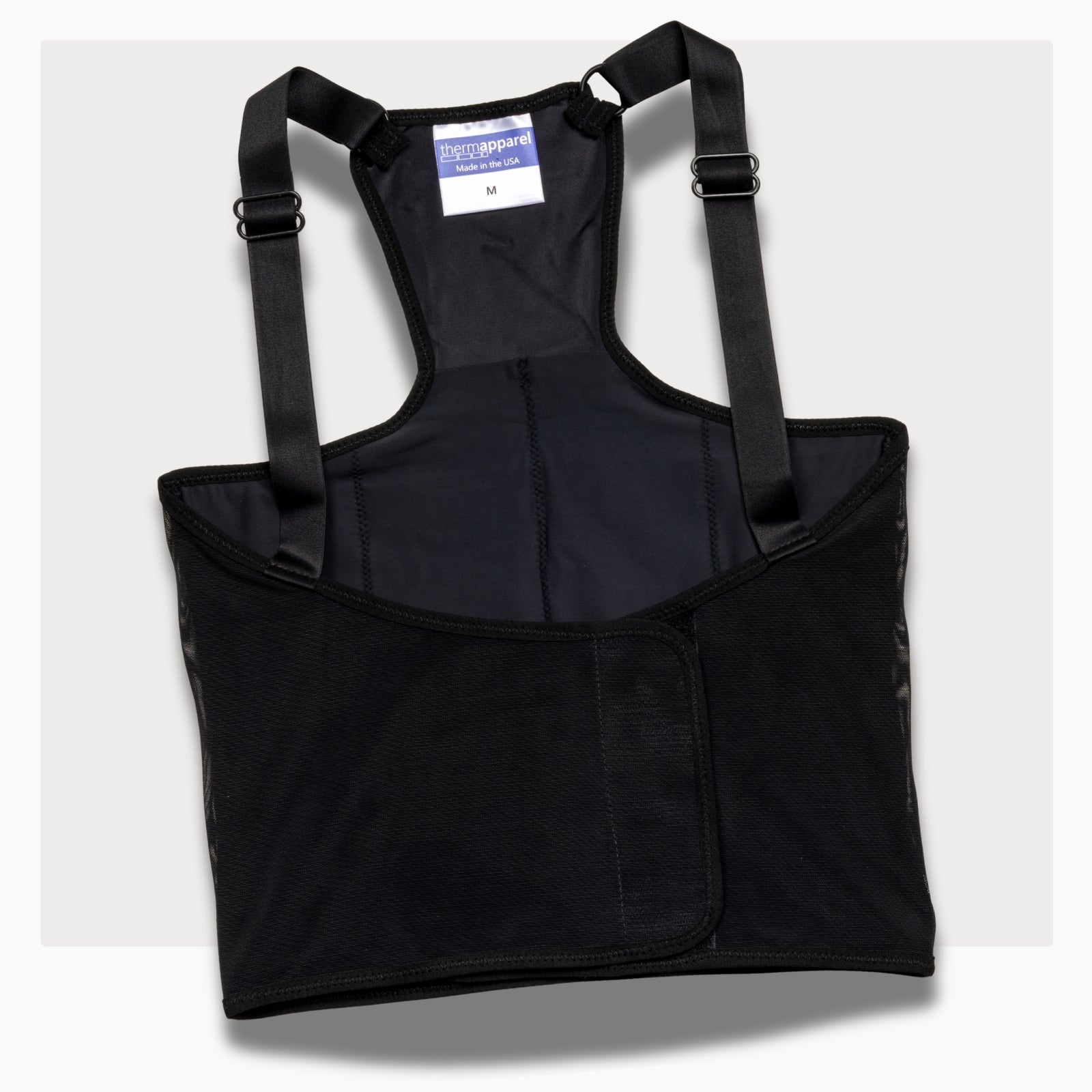 ThermApparel UnderCool 3 Cooling Vest Garment Medium Black front view on a white background