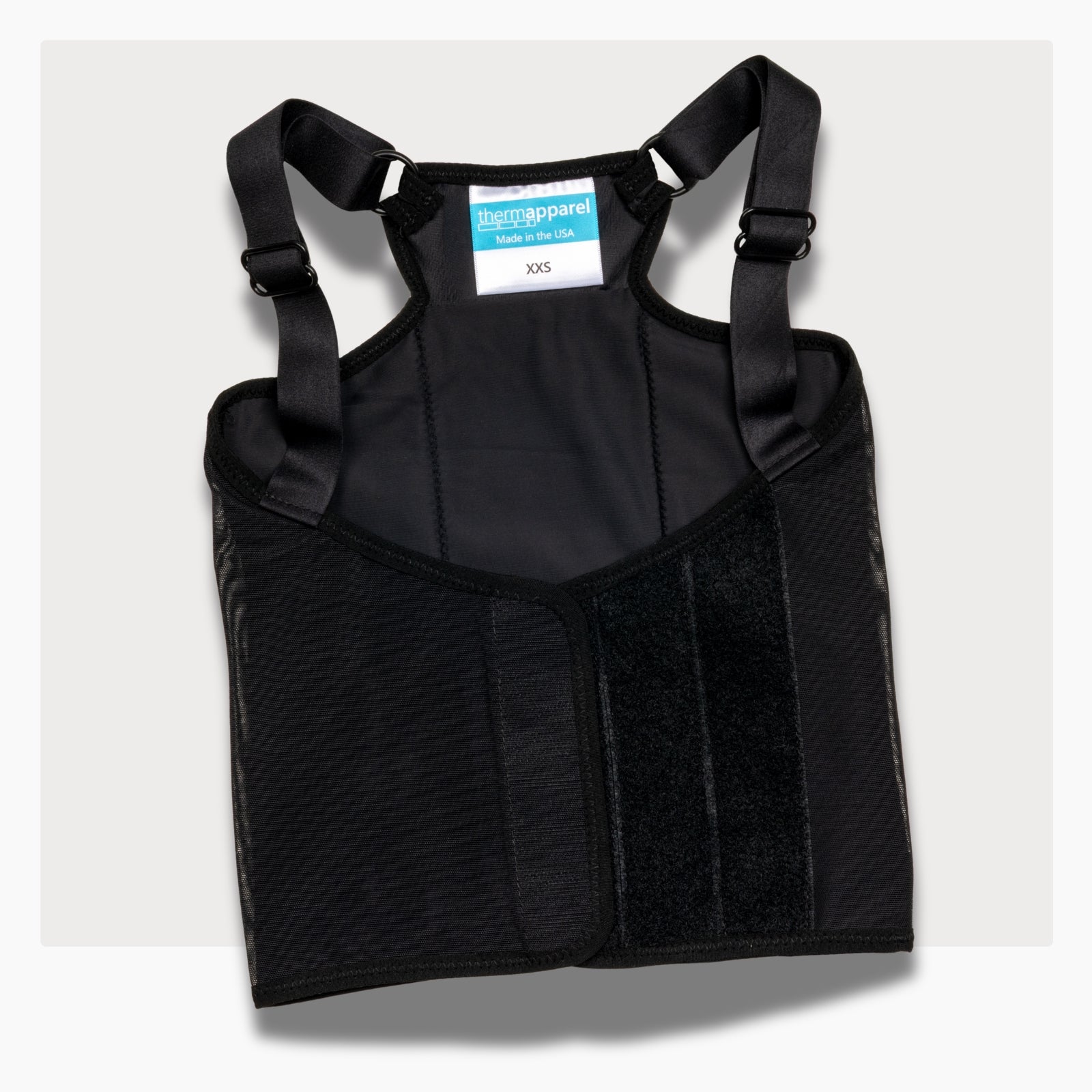 ThermApparel UnderCool 3 Cooling Vest Garment XXS Black front view on a white background
