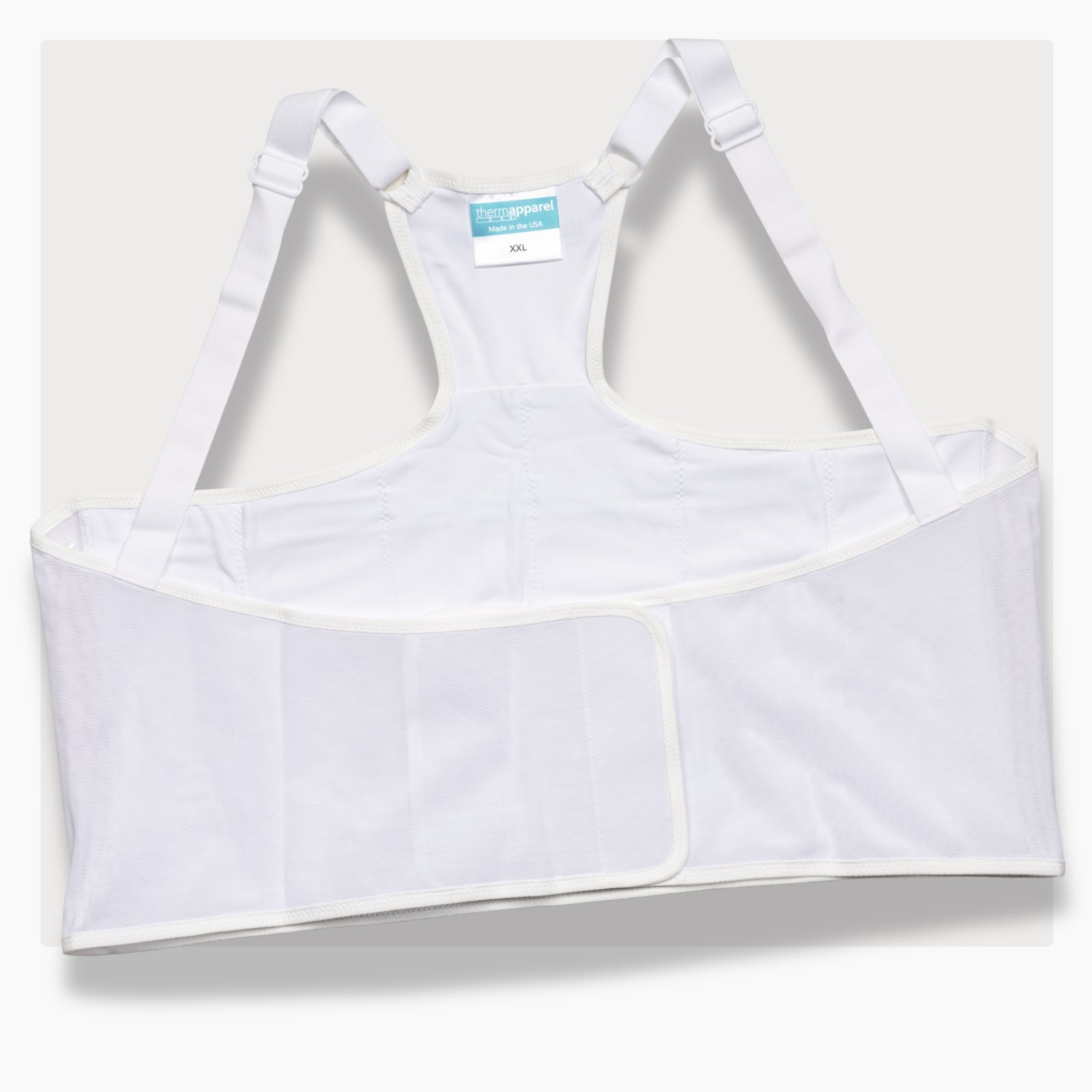 ThermApparel UnderCool 3 Cooling Vest Garment XXL White front view on a white background