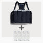 UnderCool 3 Double Pack Cooling Vest Bundle with 4 ExtendedCool Cooling Packs in the Large Black garment and 4 spare ExtendedCool Cooling packs on a white background. 