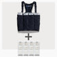 UnderCool 3 Double Pack Cooling Vest Bundle with 4 SlimCool Cooling Packs in the small black garment and 4 spare SlimCool Cooling packs on a white background. 