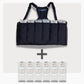 UnderCool 3 Double Pack Cooling Vest Bundle with 6 ExtendedCool Cooling Packs in the XXL black garment and 6 spare SlimCool Cooling packs on a white background. 