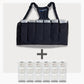 UnderCool 3 Double Pack  Cooling Vest Bundle with 6 SlimCool Cooling Packs in the XXL black garment and 6 spare SlimCool Cooling packs on a white background. 