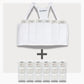 UnderCool 3 Double Pack Cooling Vest Bundle with 6 SlimCool Cooling Packs in the XXL white garment and 6 spare SlimCool Cooling packs on a white background. 