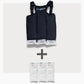 UnderCool 3 Double Pack Cooling Vest Bundle with 3 ExtendedCool Cooling Packs in the XXS black garment and 3 spare ExtendedCool Cooling packs on a white background. 