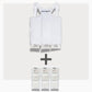 UnderCool 3 Double Pack Cooling Vest Bundle with 3 SlimCool Cooling Packs in the XXS White garment and 3 spare SlimCool Cooling packs on a white background. 