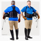 Man wearing a ThermApparel UltraCool M/L in equestrian attire with a back view and front view on a white background