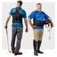 2 males wearing a ThermApparel UltraCool size M/L. One is holding a golf club, the other is in riding equestrian gear. They are standing on a  white background