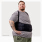 Man wearing a black ThermApparel UltraCool XL/XXL cooling vest on a white background