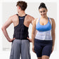 A man wearing a black ThermApparel UnderCool 3 Cooling Vest showing the back and a woman wearing a ThermApparel UnderCool 3 cooling vest showing the front on a white background