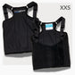 ThermApparel UnderCool 3 Cooling Vest Garment XXS Black Front and Back view on a white background
